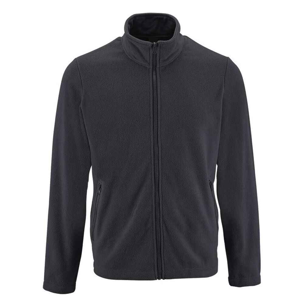 SOLS Mens Norman Fleece Jacket / Charcoal